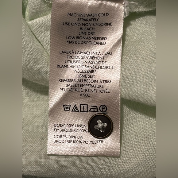 NEW Anthropologie Embroidered Linen Blouse NWT - Picture 9 of 9